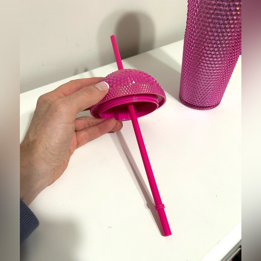 Starbucks Pink Bling Studded Dome Frappuccino Tumbler - Picture 5 of 5